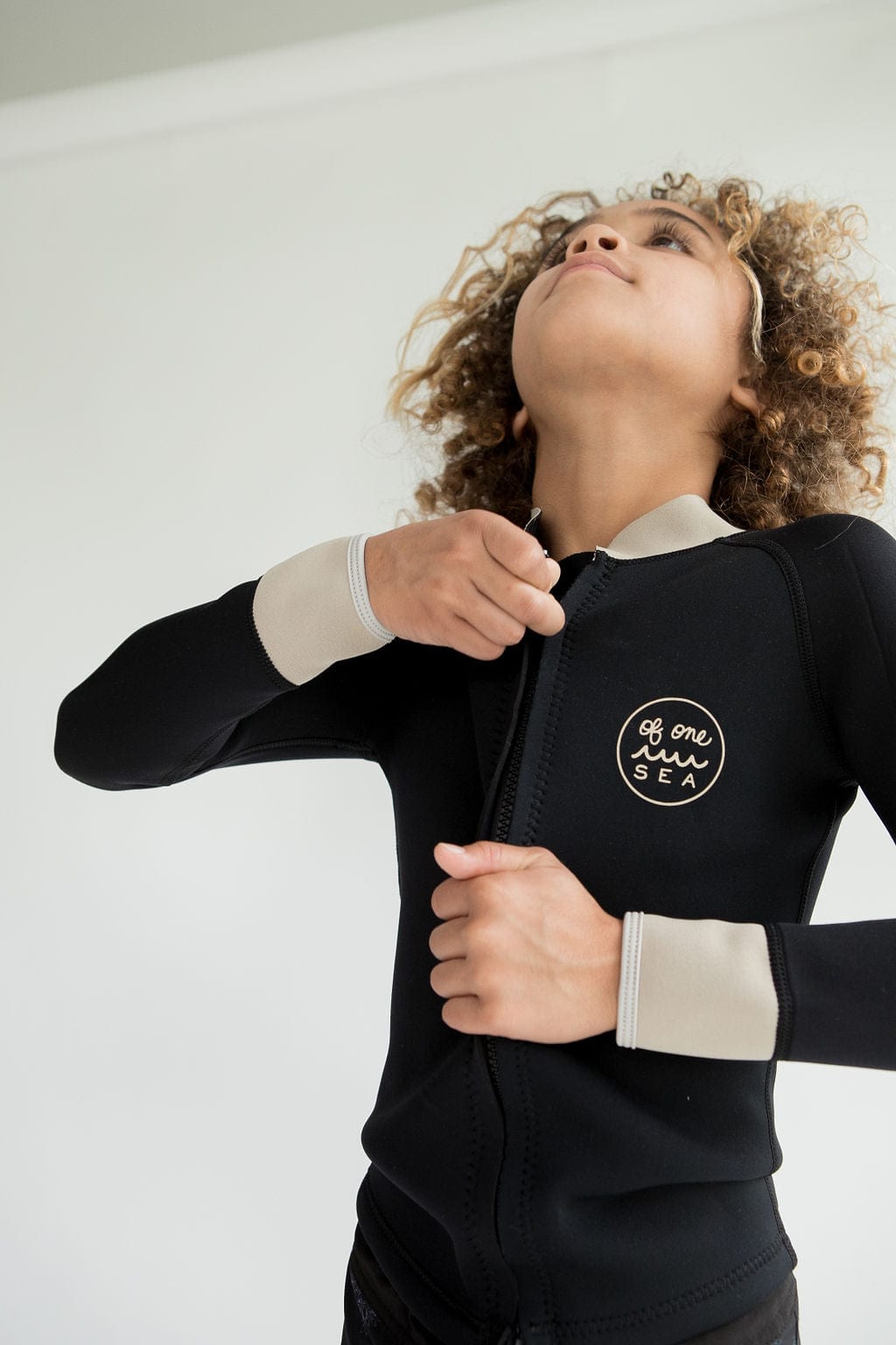 Kid's Natural Rubber Wetsuit In Long Sleeve Top