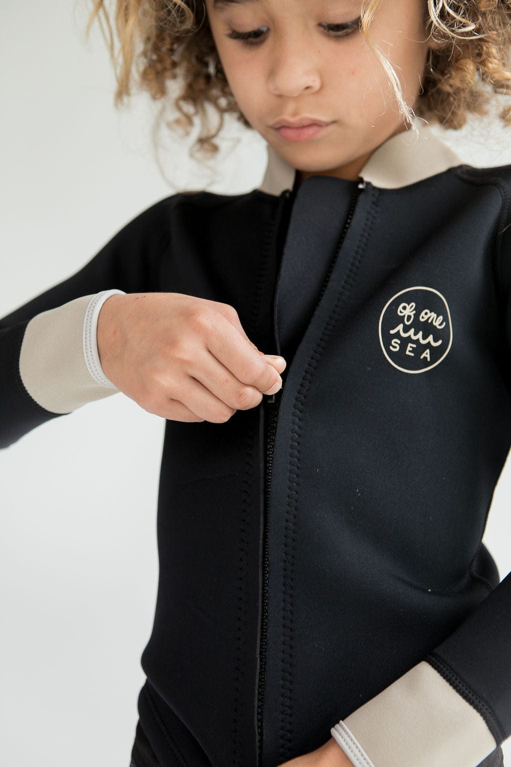 Kid's Natural Rubber Wetsuit In Long Sleeve Top