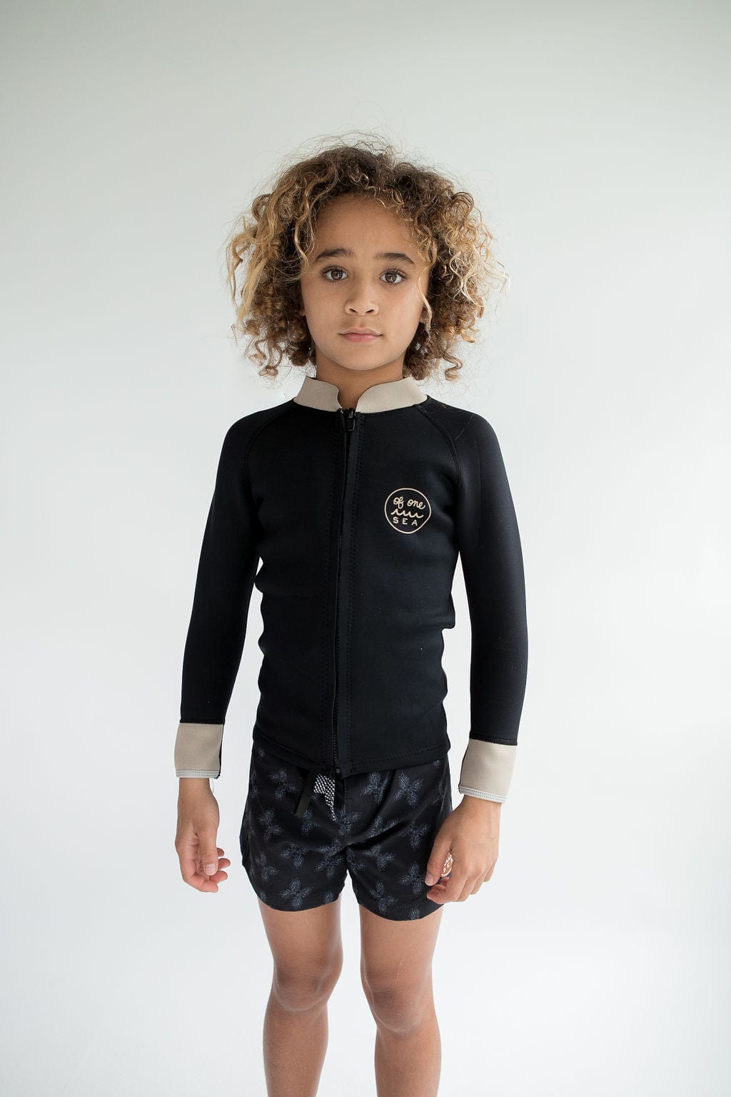 Kid's Natural Rubber Wetsuit In Long Sleeve Top