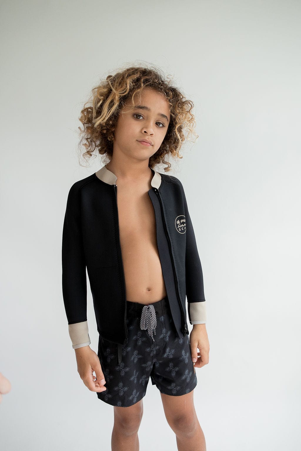 Kid's Natural Rubber Wetsuit In Long Sleeve Top