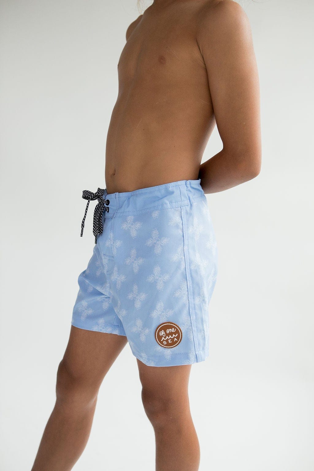 Kid’s Townshorts In Light Blue Breadfruit Bandana