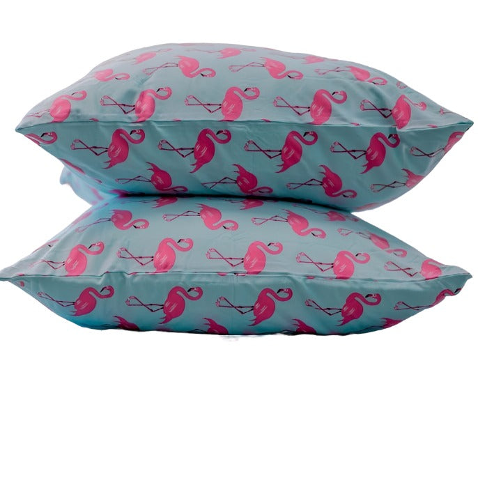 Pillow Case - Flamingo Aqua