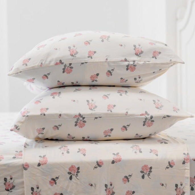 Pillow Case - Roses White