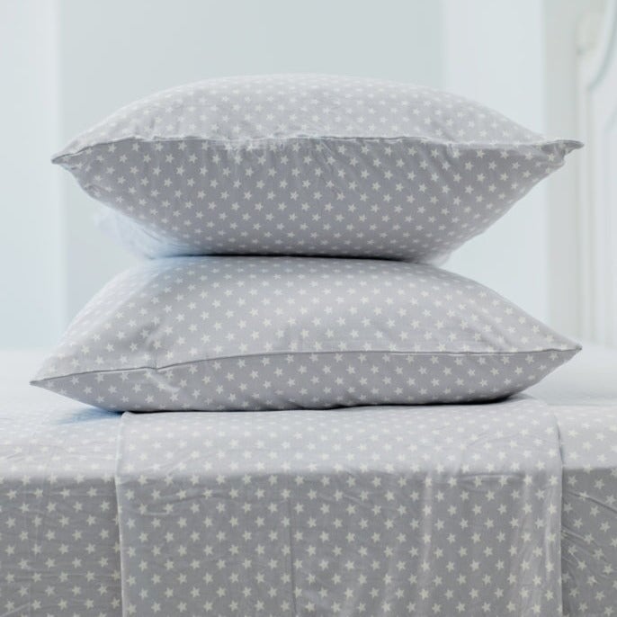 Pillow Case - Stars Grey