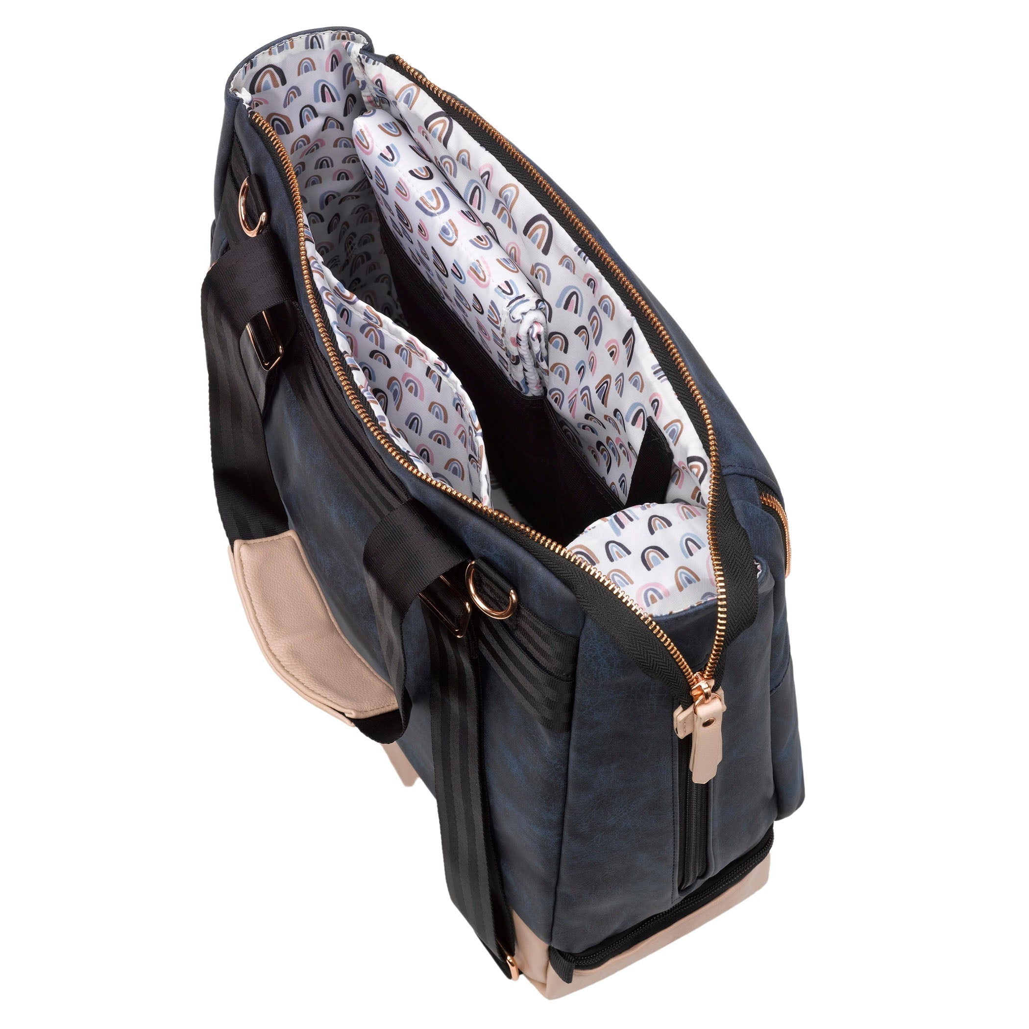 Petunia Pickle Bottom Convertible Tote Backpack Pivot Pack in Indigo Blush