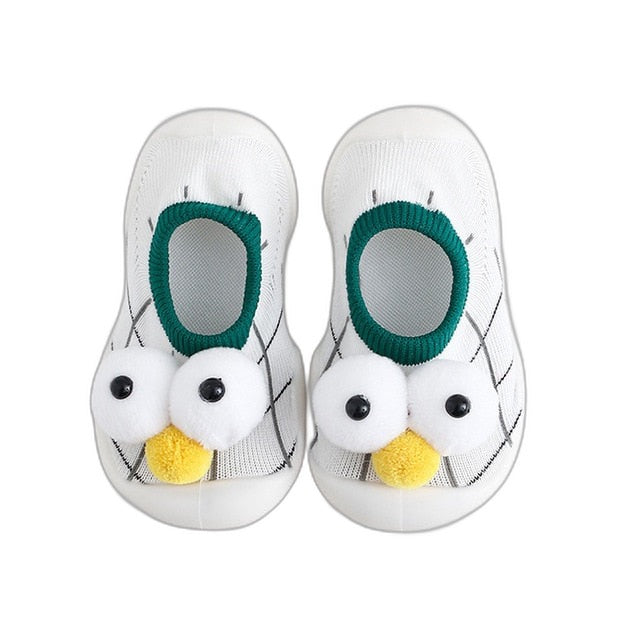 Baby Doll Sock Shoes - Green Owl