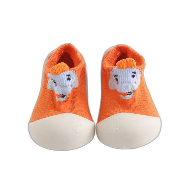 Animal Sock Shoes - Orange Dog