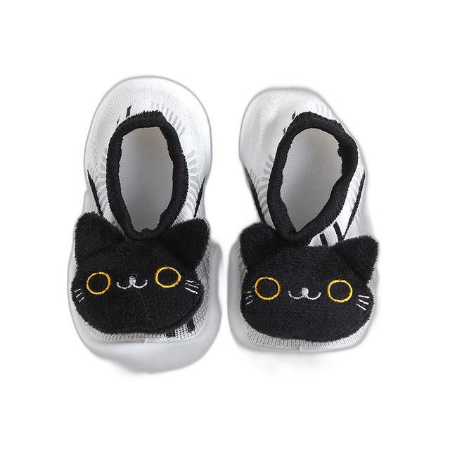 Baby Doll Sock Shoes - Black Cat