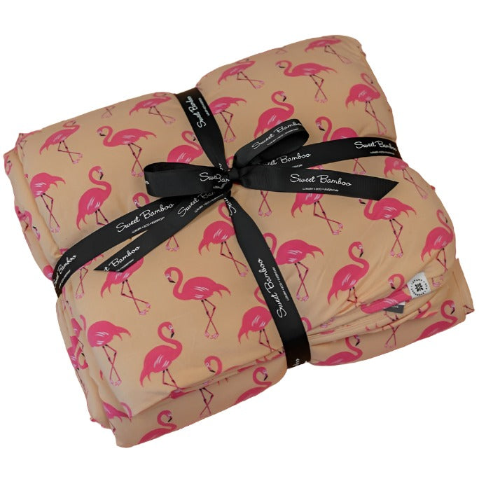 Quilted Blanket - Flamingo Peach