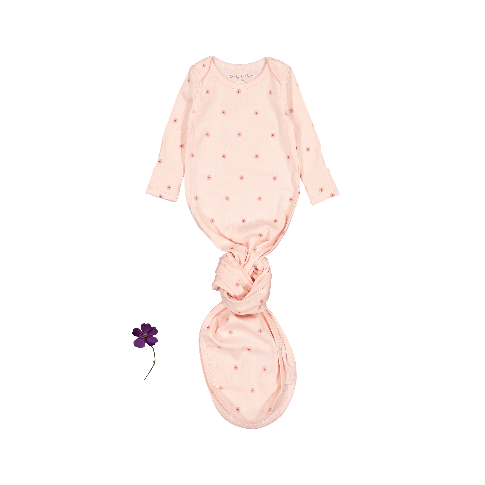 The Printed Baby Gown - Rose Flower