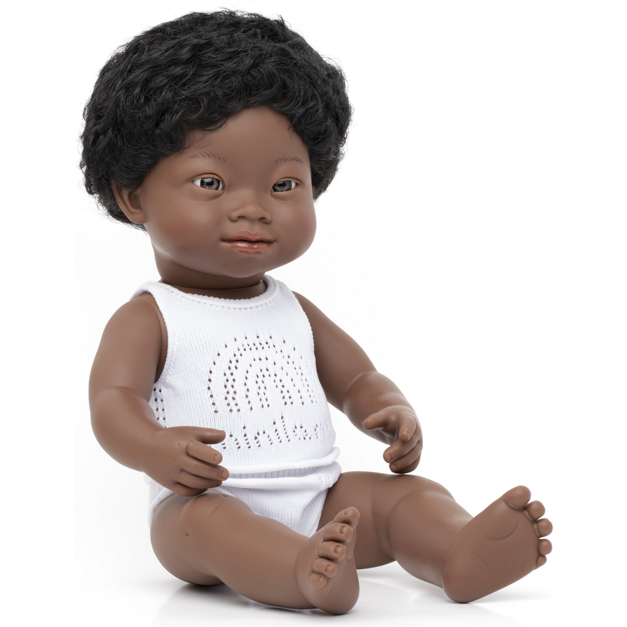 Miniland Baby Doll African Boy with Down Syndrome 15" Dolls