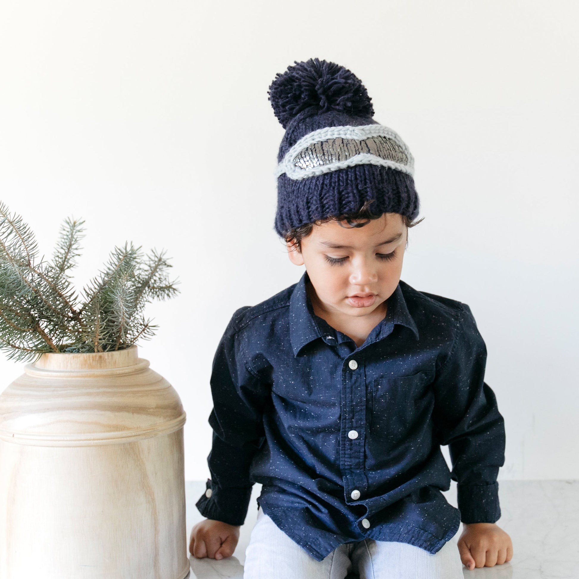 The Blueberry Hill Ski Goggles Beanie, Navy