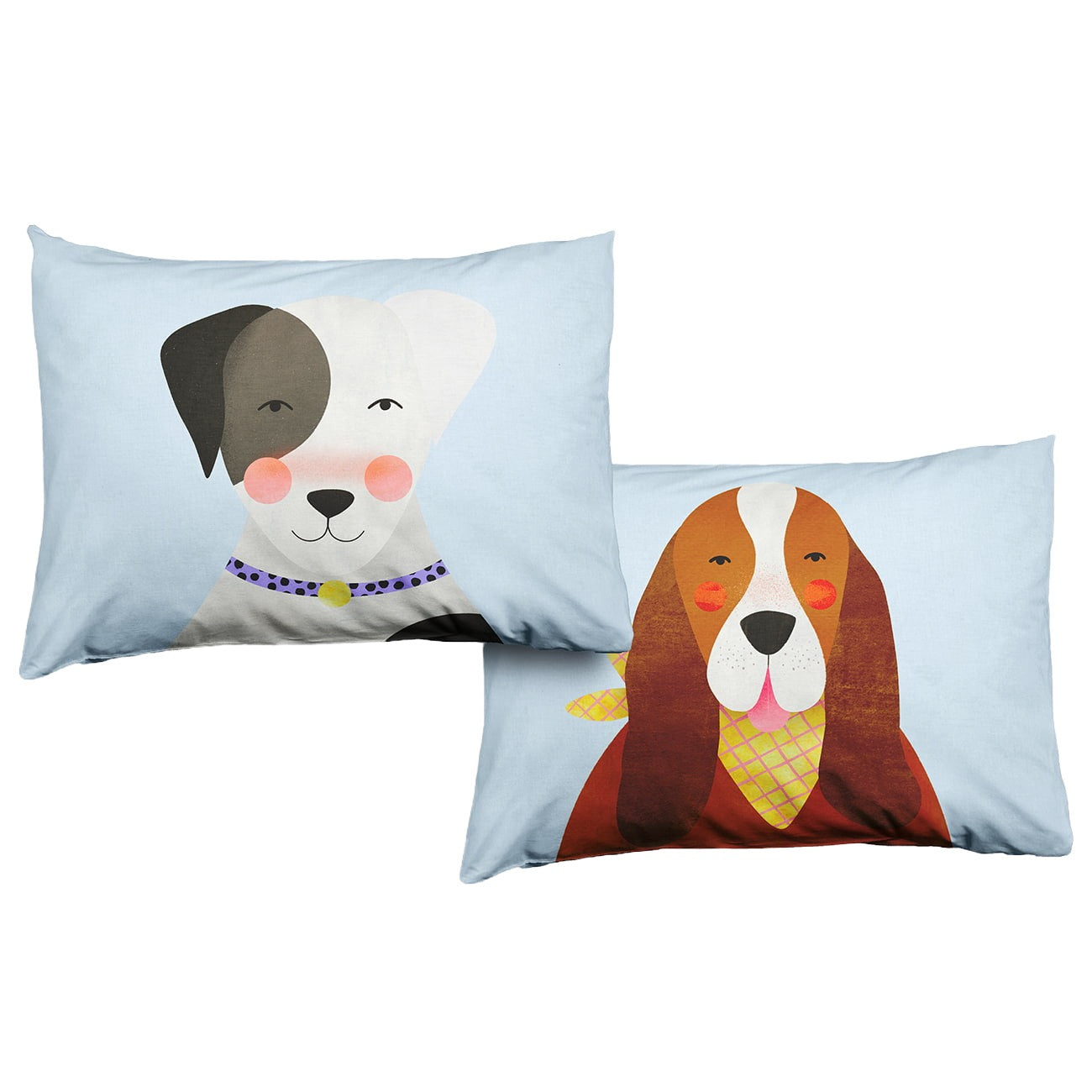 2-pack Dog Print Standard Size Pillowcases