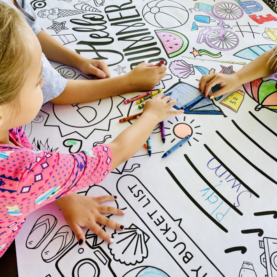 Toddler coloring table sales