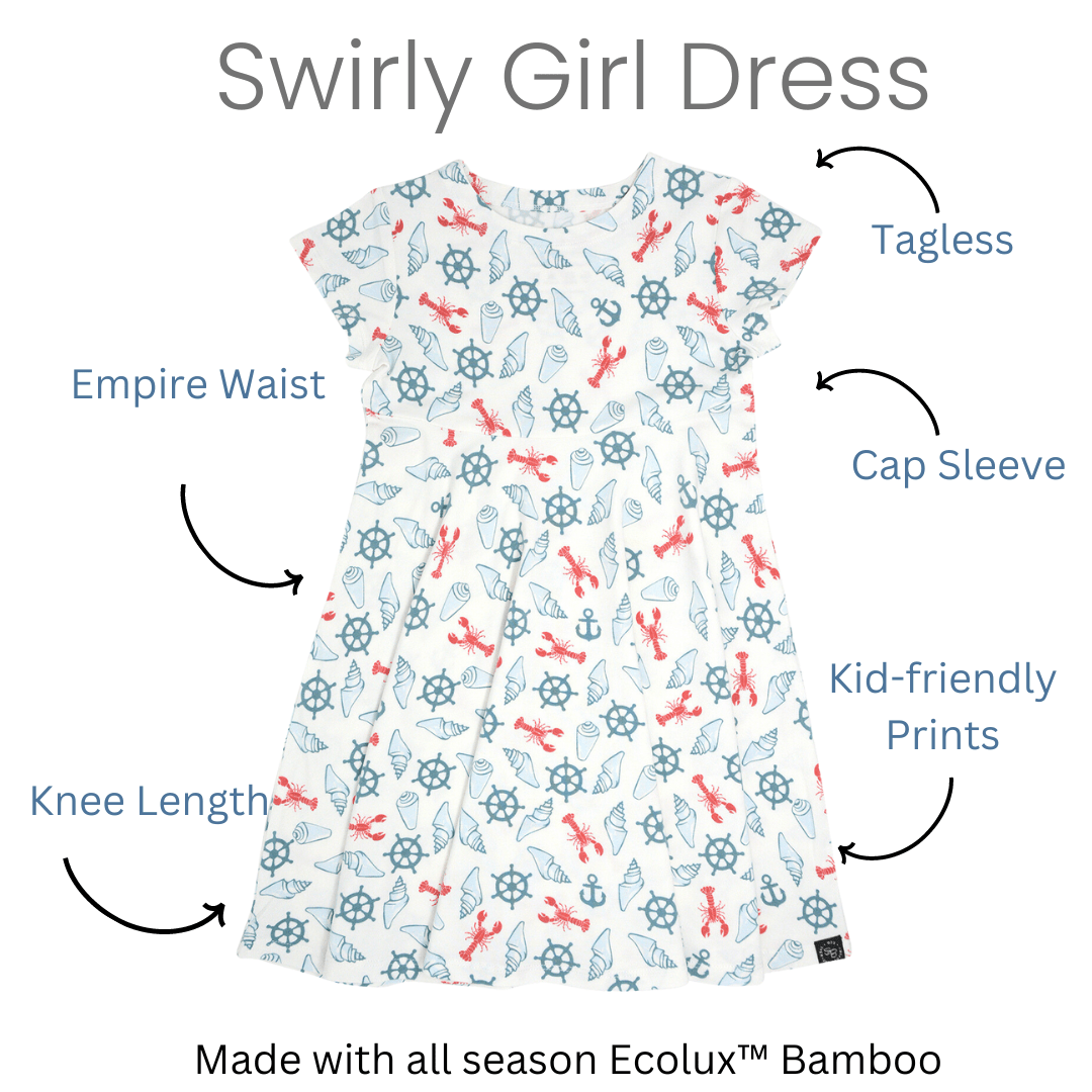 Swirly Girl Short Sleeve Dress - Sweetie