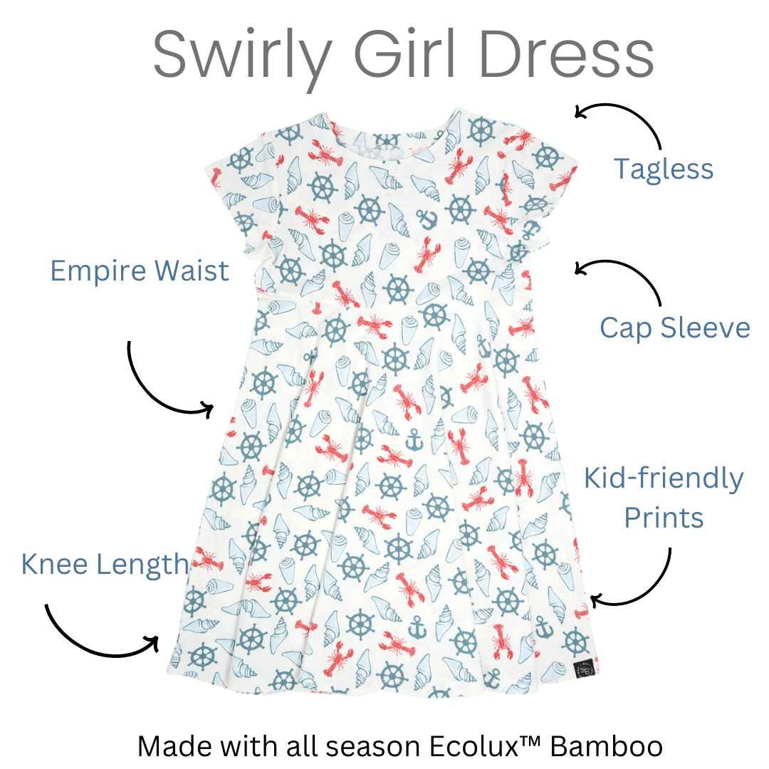 Swirly Girl Short Sleeve Dress - Sweetpea