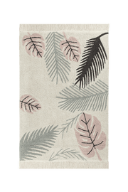 Washable Rug Tropical Pink  - Plants