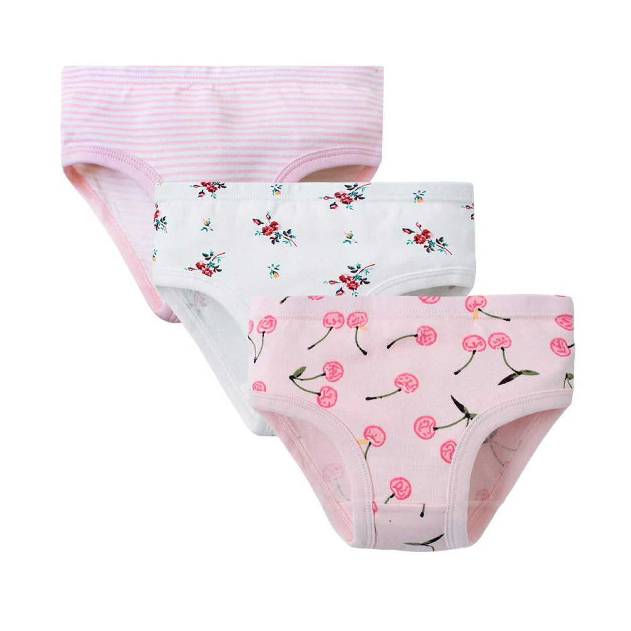 3 Pack Underwear - Cherries Stripes Flowers