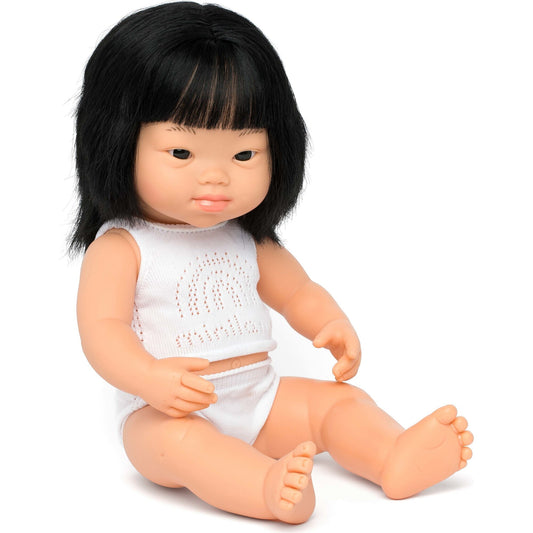 Miniland Baby Doll Asian Girl with Down Syndrome 15" Dolls