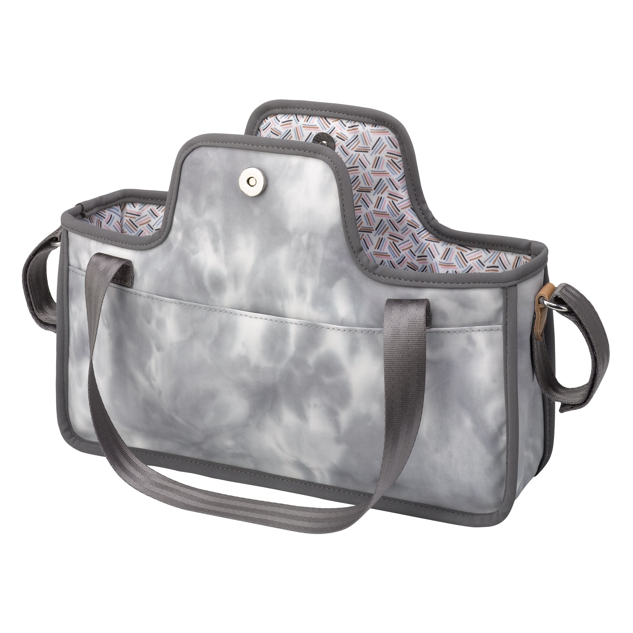 Petunia Pickle Bottom Wander Stroller Caddy in Smoke Swirl Stroller Bag