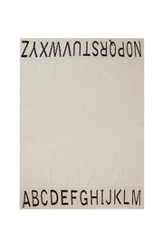 Knitted Blanket Abc Natural - Black
