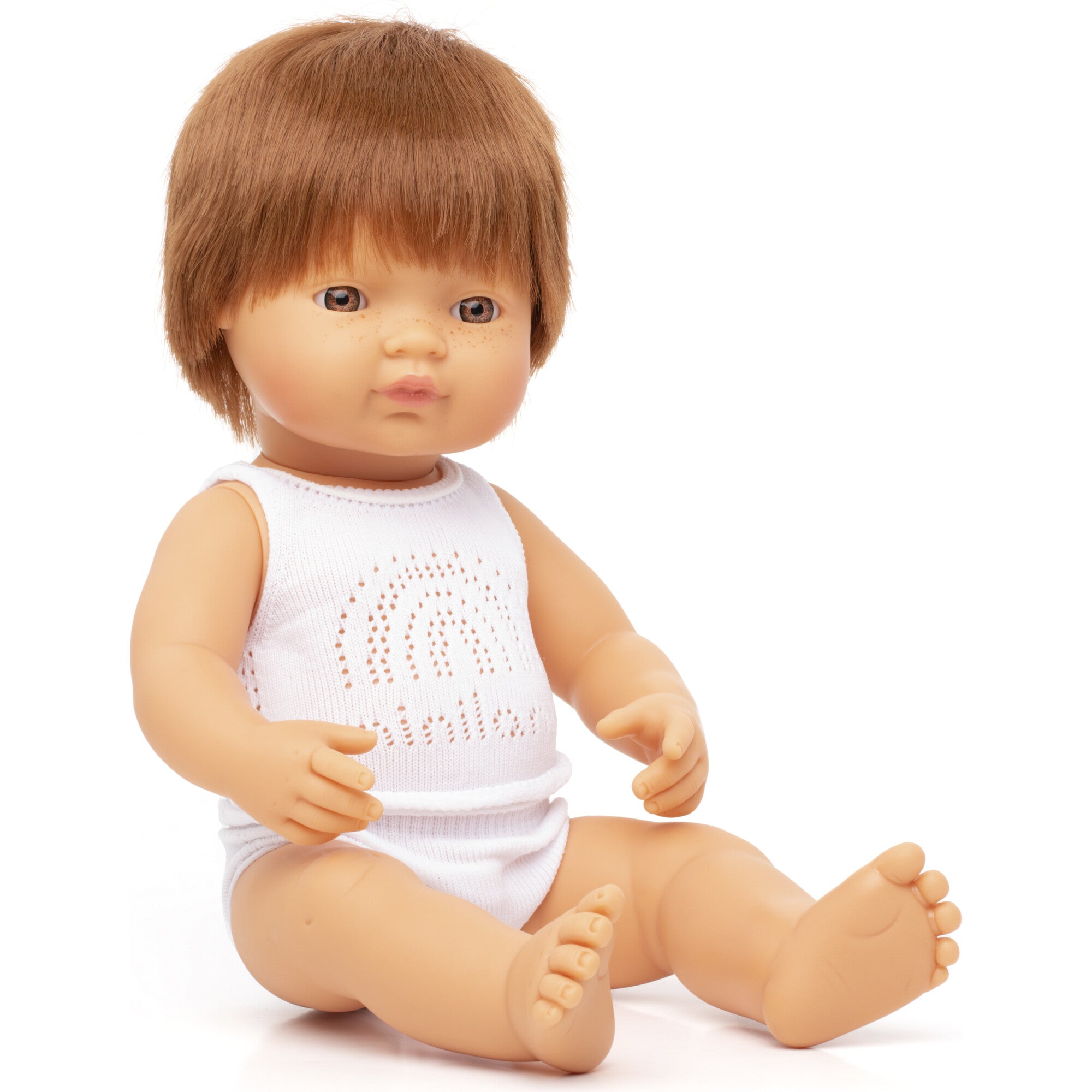 Miniland Baby Doll Caucasian Redhead Boy 15" Dolls