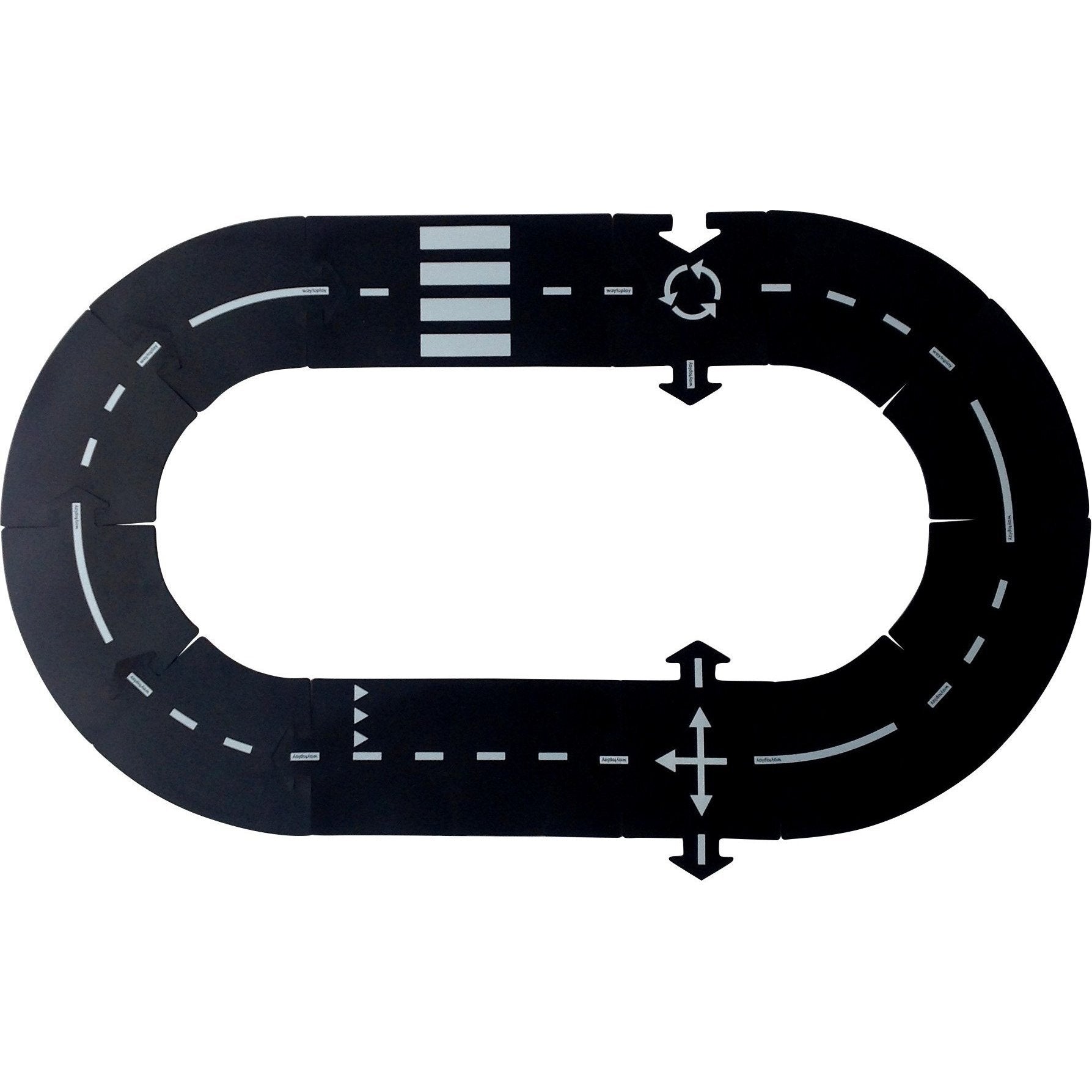 Waytoplay Toys Ringroad Race Track - 12 pcs Play Vehicles Tracks